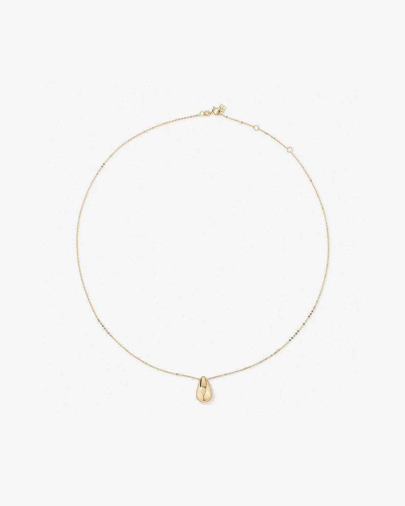 Tapered Dome Pendant Necklace in 10kt Yellow Gold