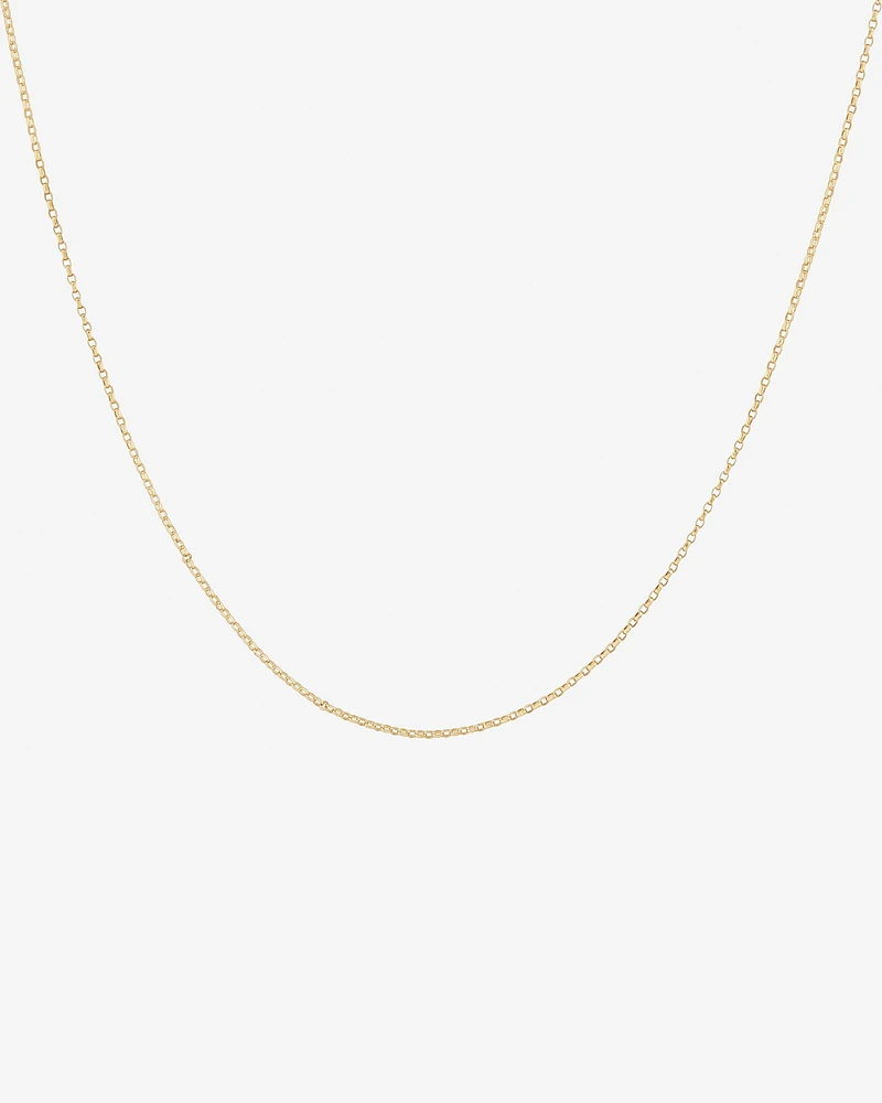 45cm (18") 1mm Width Diamond Cut Belcher Chain in 18kt Yellow Gold