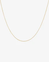 45cm (18") 1mm Width Diamond Cut Belcher Chain in 18kt Yellow Gold