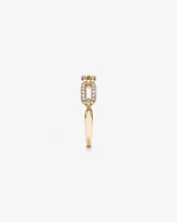 0.20 Carat TW Diamond Paperclip Ring in 10kt Yellow Gold