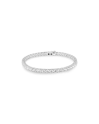 Tennis Bracelet with Cubic Zirconia in Sterling Silver