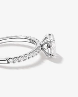 1.81 Carat TW Round Brilliant Lab-Grown Diamond Side Accent Engagement Ring in 14kt White Gold