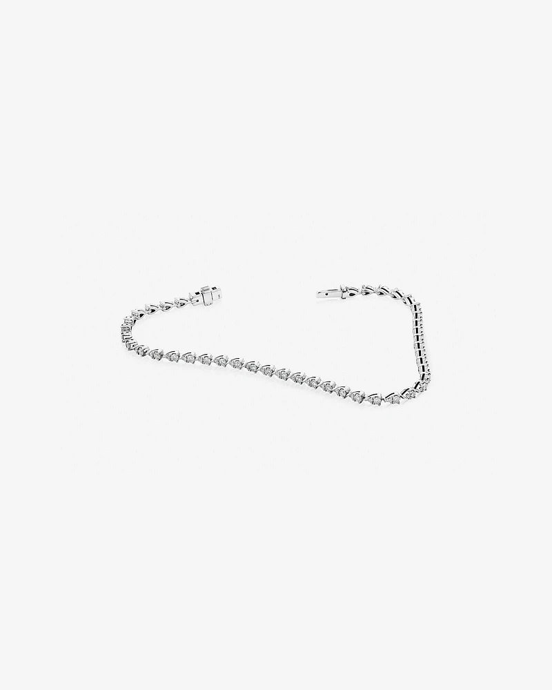 1.52 Carat TW Diamond Tennis Bracelet in 10kt White Gold