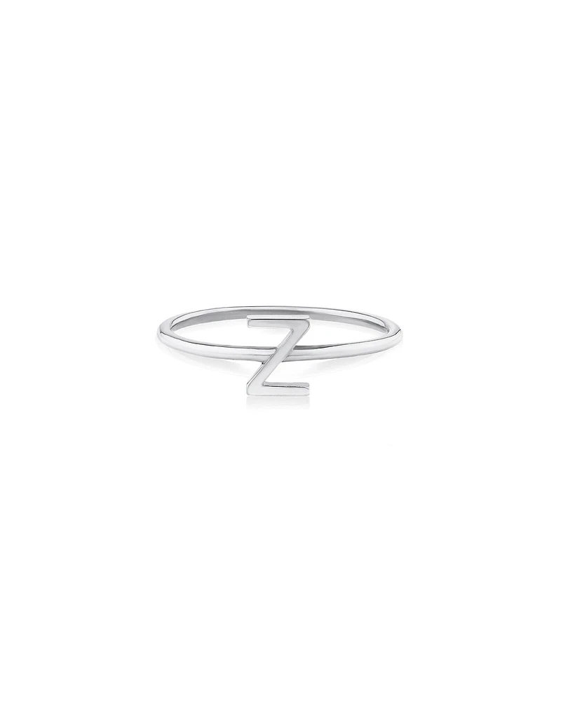 C Initial Ring in Sterling Silver