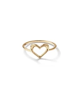 Open Heart Ring 10kt Yellow Gold