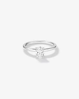 Solitaire Engagement Ring with Carat TW of Laboratory-Grown Diamond in 14kt White Gold