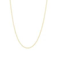 60cm (24") Hollow Curb Chain in 10kt Yellow Gold