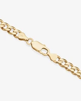 55cm (22") 6mm-6.5mm Width Solid Curb Chain in 10kt Yellow Gold