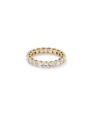 3.00 Carat TW Round Brilliant Laboratory-Grown Diamond Eternity Ring in 14kt Yellow Gold