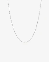 Collier Chaîne Figaro En Argent Sterling, 50 Cm (20 Po), Largeur 1,6 Mm