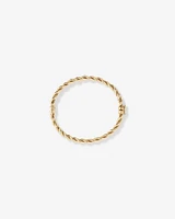 Croissant Twist 60cm Hollow Bangle in 10kt Yellow Gold