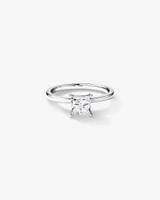 1.00 Carat TW Princess Cut Diamond Solitaire Engagement Ring in 14kt White Gold