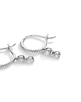 Double Drop Earrings with 0.48 Carat TW of Diamonds in 18kt White Gold