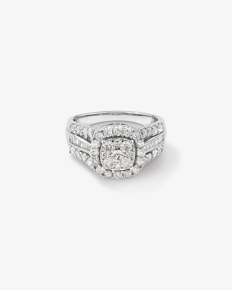 Engagement Ring with 1.50 Carat TW of Diamonds in 14kt White Gold