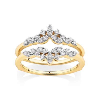Enhancer Ring with 0.33 Carat TW of Diamonds in 14kt Yellow Gold