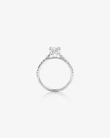 Bague de fiançailles en or blanc 14 K avec diamants totalisant 1,25 ct