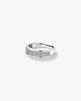 Men's Pave Ring with Carat TW of Diamonds in 10kt White Gold