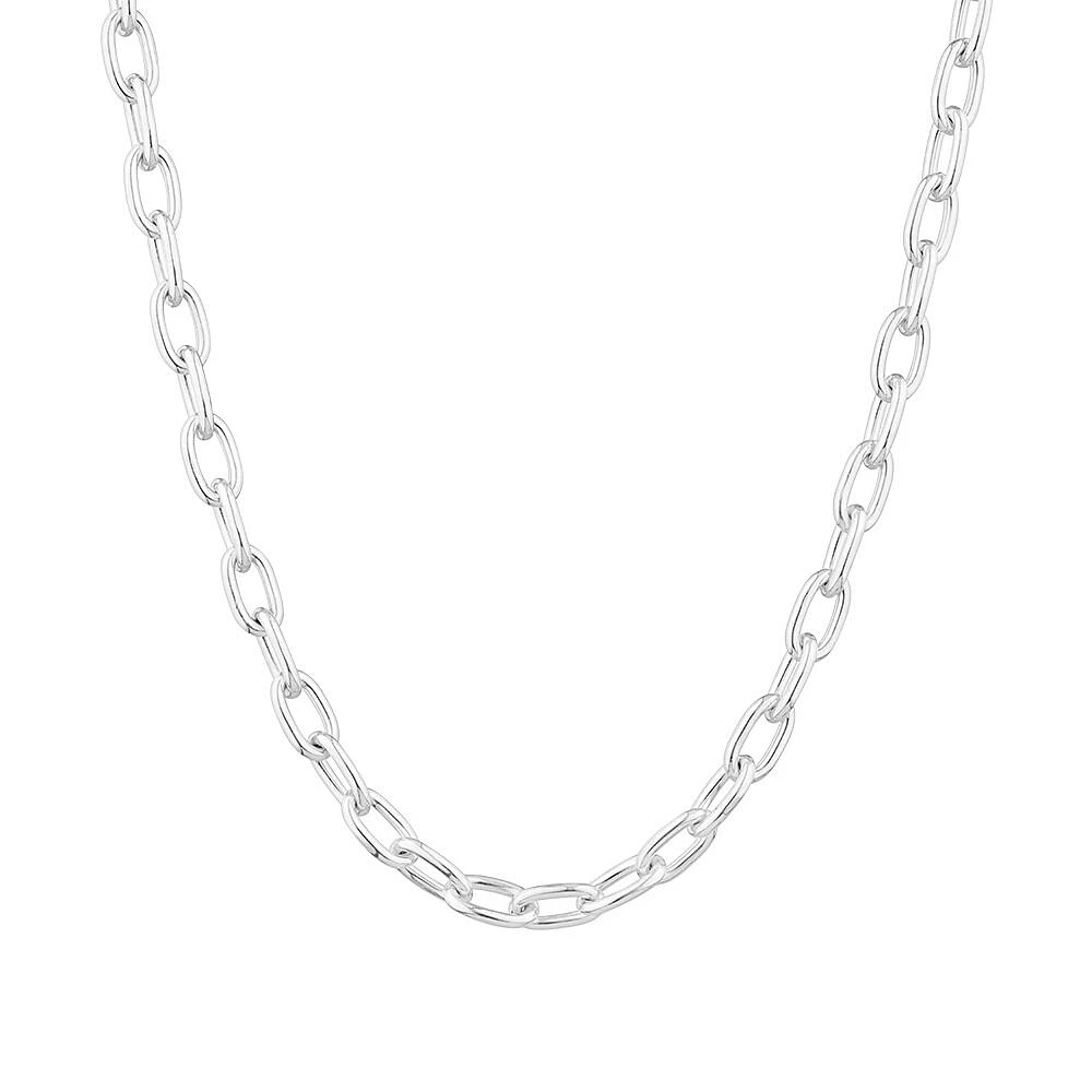 45cm 6.5mm-7mm Width Paperclip Chain in Sterling Silver