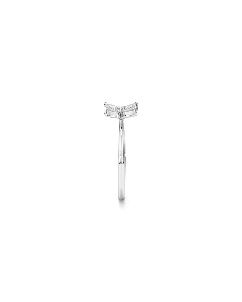 0.62 Carat TW Floret Laboratory-Grown Diamond Ring in 10kt White Gold