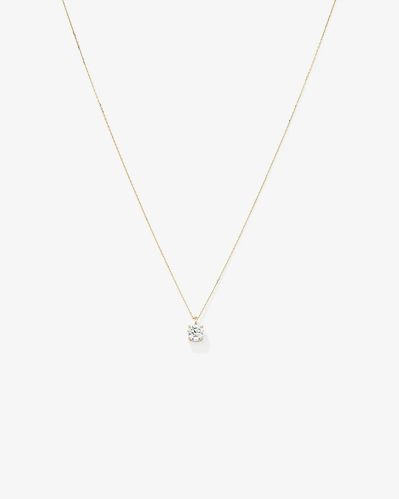 Carat TW Laboratory-Grown Diamond Solitaire Pendant in 14kt Gold