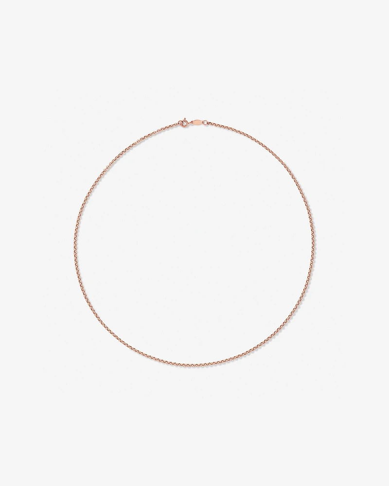 50cm (20") Hollow Belcher Chain in 10kt Rose Gold