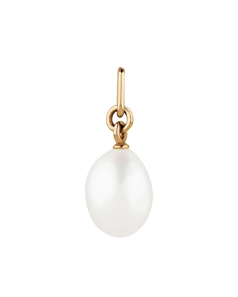 Pendant with Cultured Freshwater Baroque Pearl in 10kt Yellow Gold