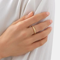 Bague étroite croissant en or jaune 10 K