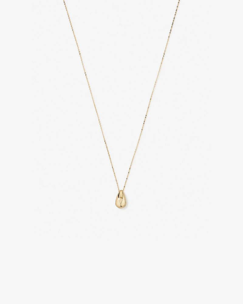 Tapered Dome Pendant Necklace in 10kt Yellow Gold