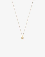 Tapered Dome Pendant Necklace in 10kt Yellow Gold