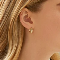 10mm Huggie Earrings in 10kt Rose Gold