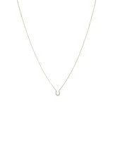 Horseshoe Necklace with 0.10 Carat TW of Diamonds in 10kt Yellow Gold