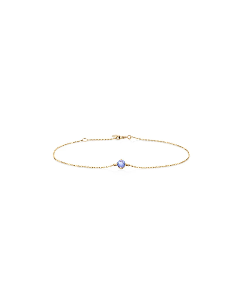 Bracelet with Tanzanite in 10kt Yellow Gold