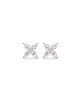 0.62 Carat TW Floret Laboratory-Grown Diamond Stud Earrings in 10kt White Gold