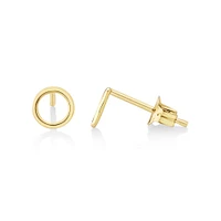 5mm Circle Stud Earrings in 10kt Yellow Gold