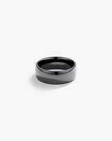 8mm Black Titanium Polished Dome Wedding Band