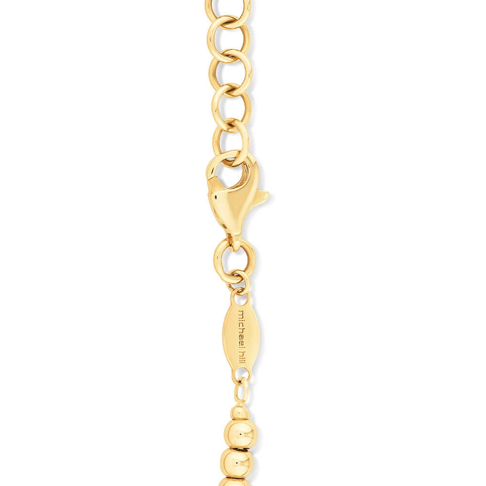 19cm (7.5") 2.5mm-3mm Width Bead Bracelet in 10kt Yellow Gold