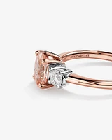 Ring with Morganite & 0.40 Carat TW of Diamonds in 10kt Rose Gold