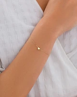 19cm Heart Slider Bracelet in 10kt Yellow Gold
