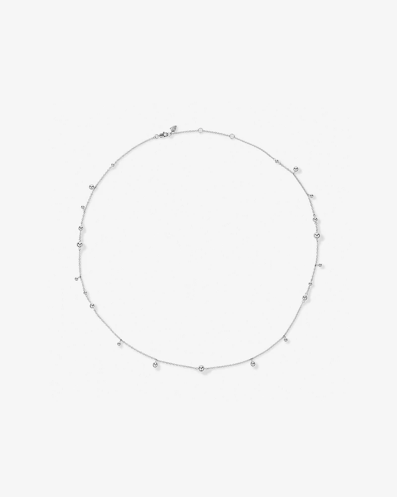 60cm (24") Bead Necklace in Sterling Silver