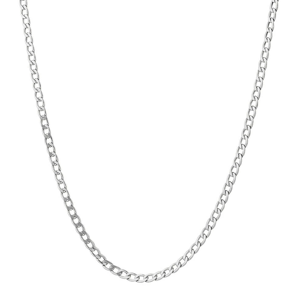 55cm (22") 3mm-3.5mm Width Hollow Curb Chain in 10kt Yellow Gold