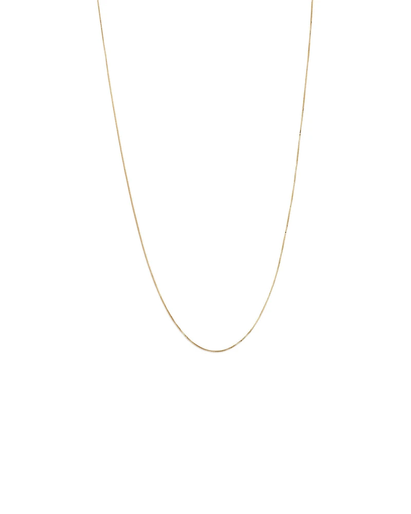 50cm (20") 0.66mm Width Box Chain in 10kt Yellow Gold