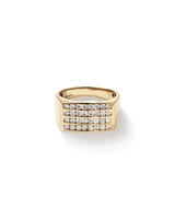 Men's Ring with 1.03 Carat TW of Diamonds in 10kt Yellow Gold