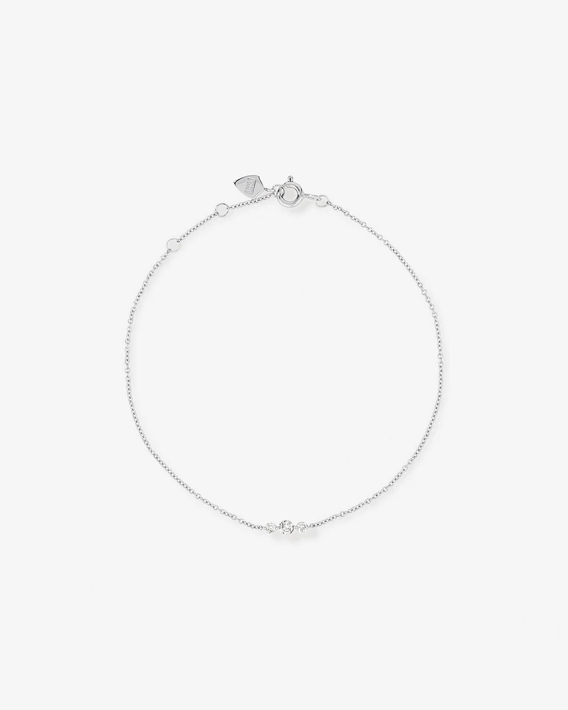 Bracelet avec 0,15 Carat TW de Diamants en Or Blanc 18kt