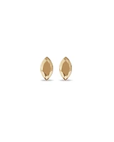 6.5mm Marquise Metal Diamond Stud Earrings in 10kt Yellow Gold