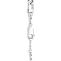 22cm 6.5mm-7mm Width Paperclip Bracelet in Sterling Silver