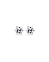 Stud Earrings with Cubic Zirconia in Sterling Silver