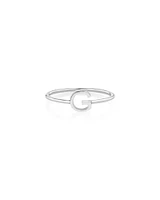 C Initial Ring in Sterling Silver