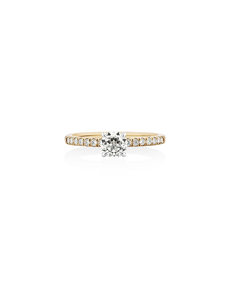 Southern Star Engagement Ring with 0.65 Carat TW of Diamonds in 18kt Yellow & White Gold