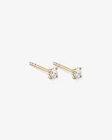 0.25 Carat TW Diamond Solitaire Stud Earrings in 18kt Gold