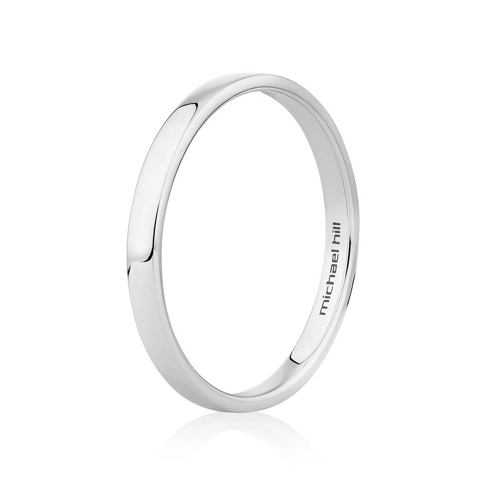 2mm Lite Half Round Wedding Band in 10kt Gold